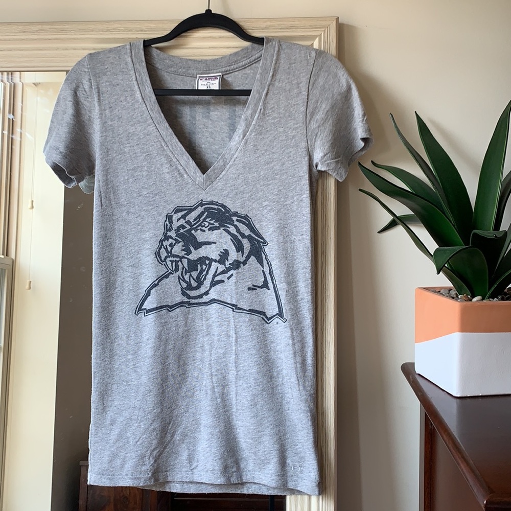 VICTORIA'S SECRET PINK Pittsburgh Pitt Panthers gray short-sleeved t-shirt (size